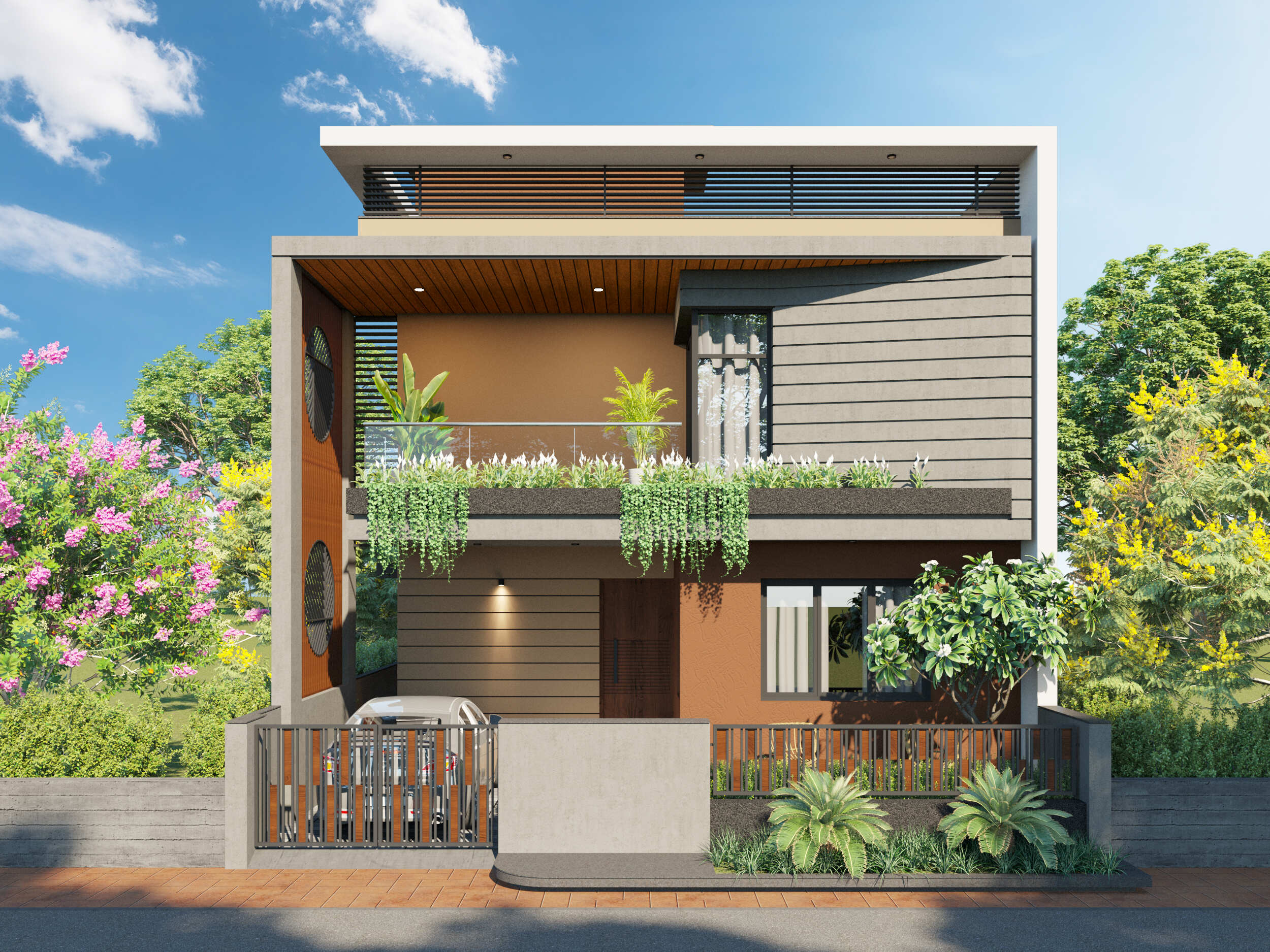 Bunglow's Engineering, External, Internal and Landscape Architecture by North Change for Mr. Mahendra Singh - 3